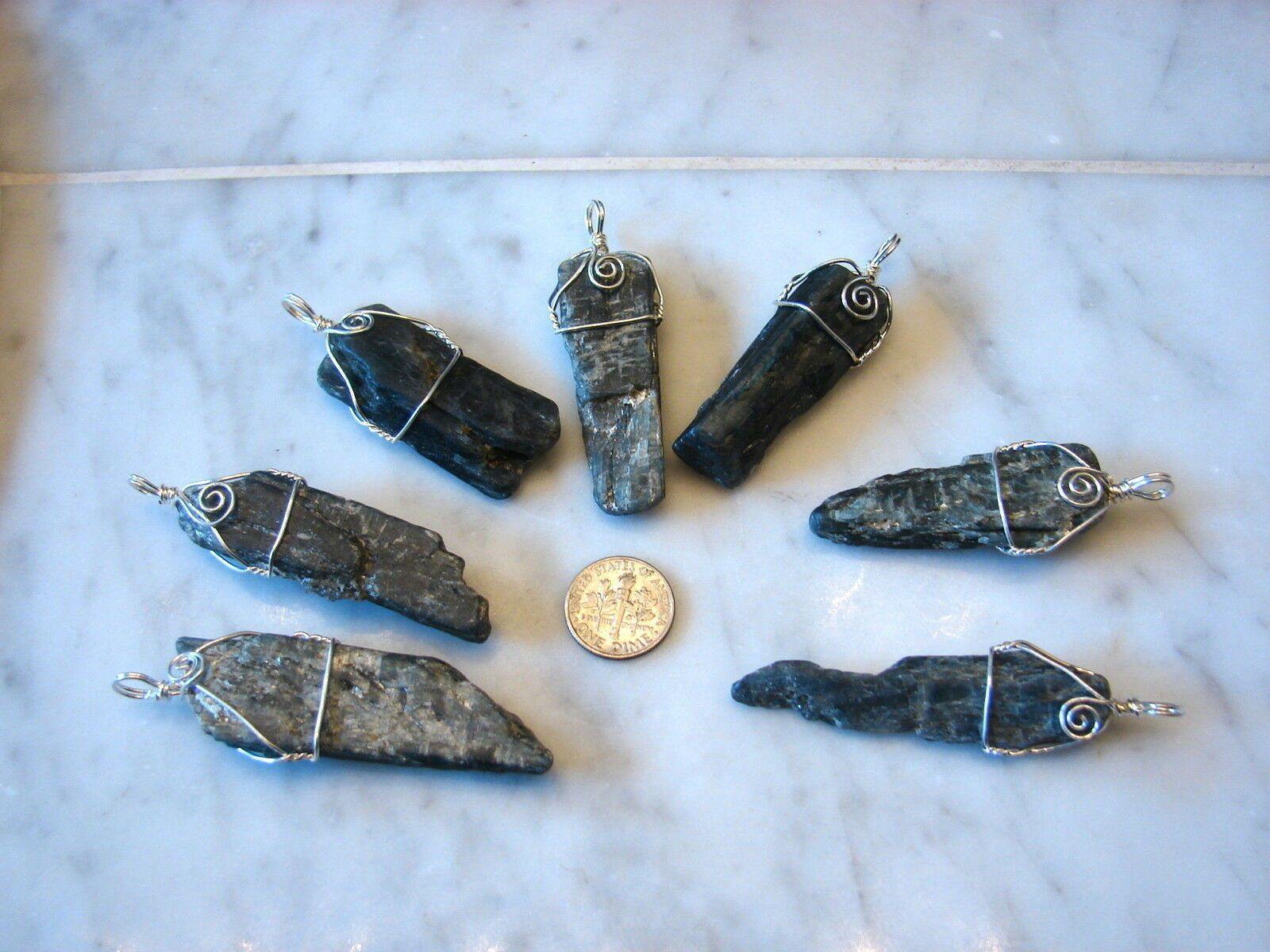 1 Beautiful Natural Blue Kyanite Gemstone Pendant Necklace - Psychic Pathways