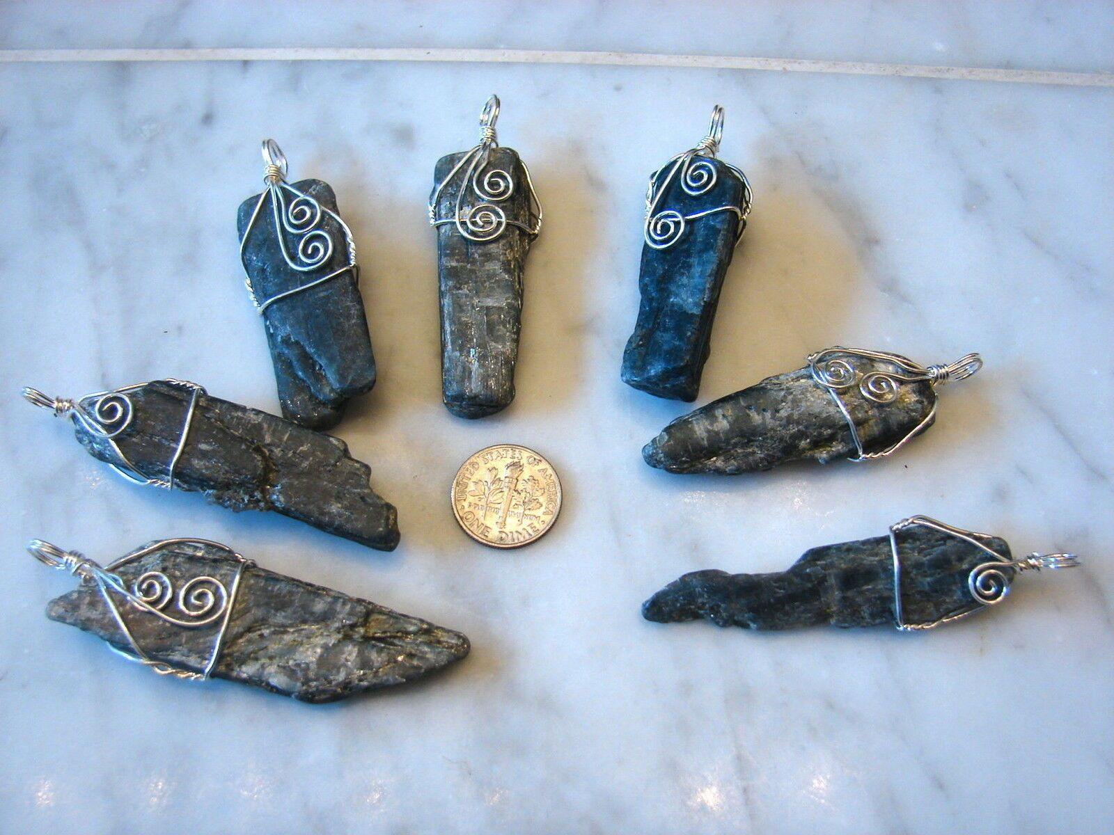 1 Beautiful Natural Blue Kyanite Gemstone Pendant Necklace - Psychic Pathways