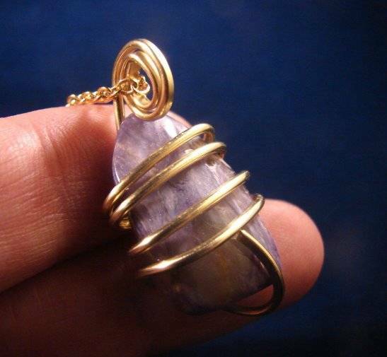 SALE Grape Purple Russian Charoite  Pendant Sterling Silver 48