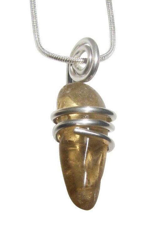 Kundalini African Congo Citrine Lemurian Pendant, Genuine South Africa #213