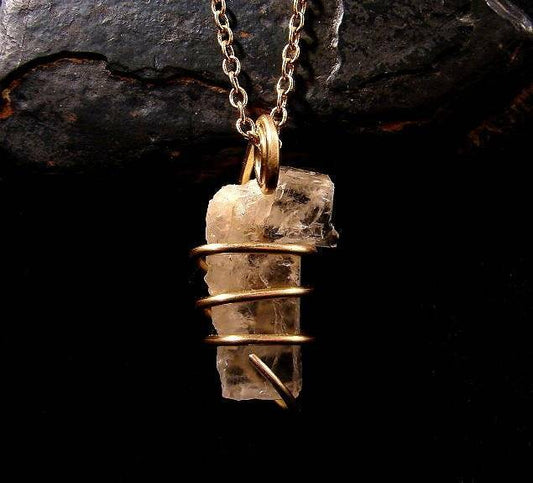 PETALITE AMULET PENDANT -THE INTENT CRYSTAL IN BRONZE! #104