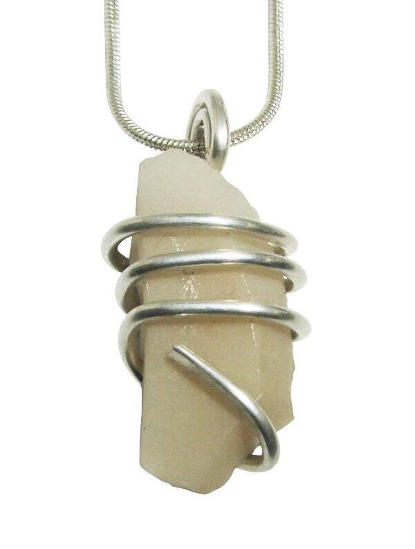 NOVACULITE PENDANT IN STERLING SILVER CUT CORDS - BE FREE AGAIN #553