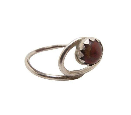 ENERGY RING JEWELRY ~VISIONS~ RED AGATE RING STERLING SILVER SS 5.25 #1