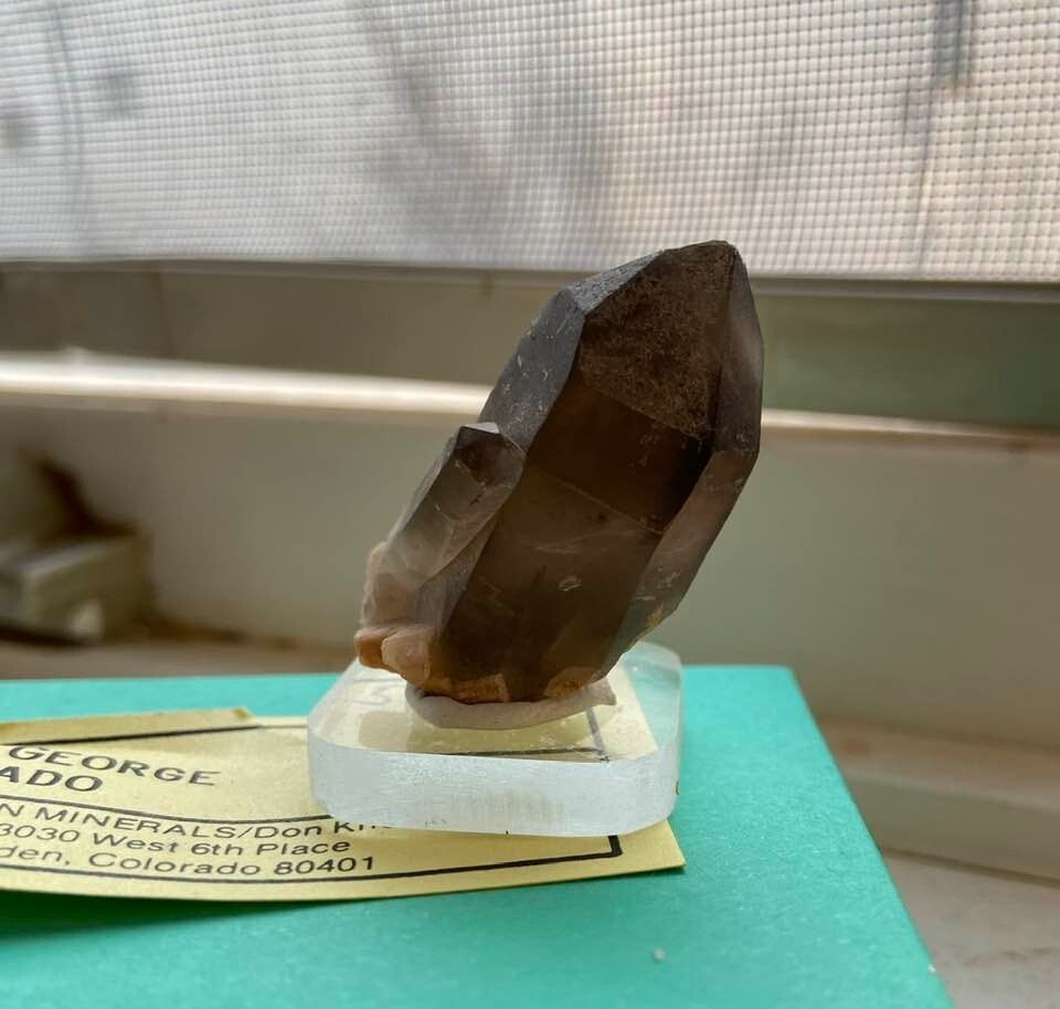 Golden Minerals Dan Knowles Black Quartz Microline Tag Lake George COLORADO
