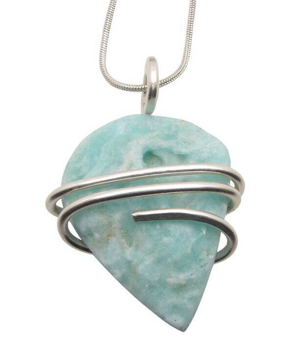 Sky Blue Angel Aragonite Star Crystal Pendant Real Crystals Third Eye Chakra #15