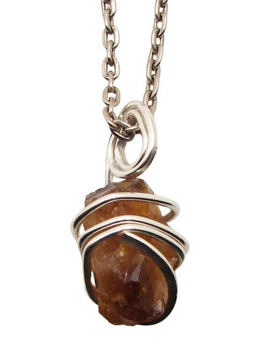 RARE AFRICAN CONGO LEMURIAN NATURAL CITRINE KUNDALINI QUARTZ WAND PENDANT #44
