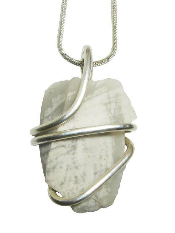 NOVACULITE PENDANT IN STERLING SILVER CUT CORDS - BE FREE AGAIN #554
