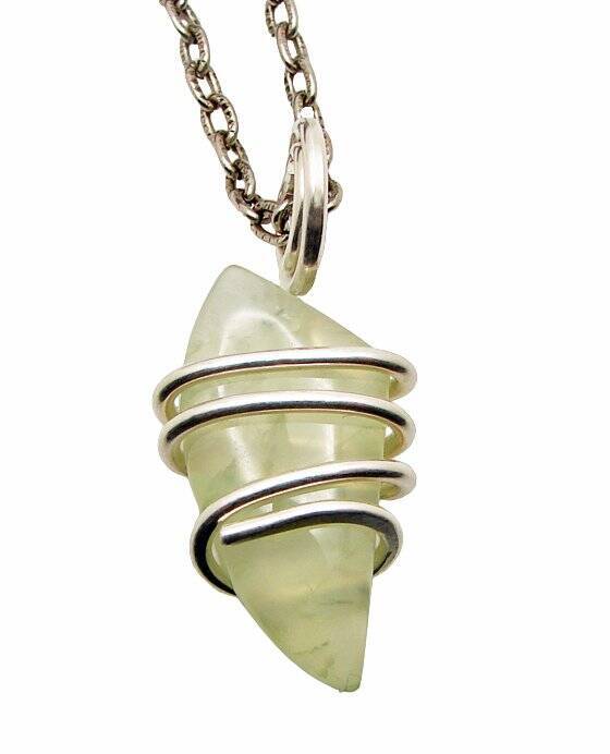 Prehnite Unconditional Love Pendant in Sterling Silver #2