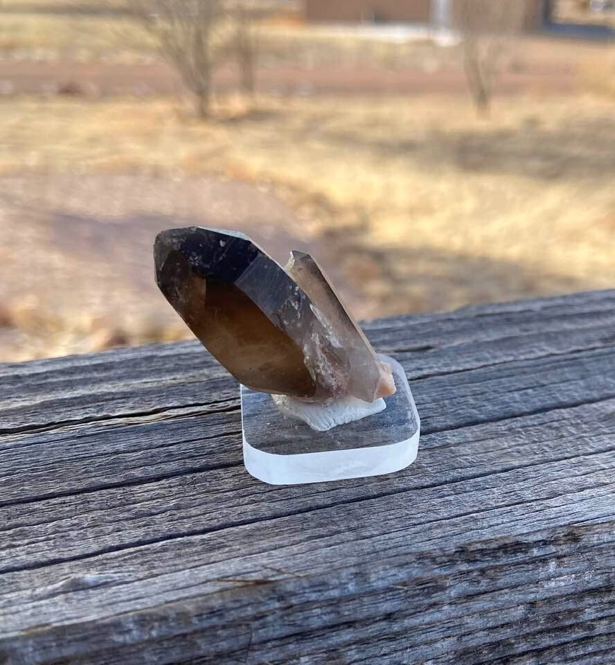Golden Minerals Dan Knowles Black Quartz Microline Tag Lake George COLORADO
