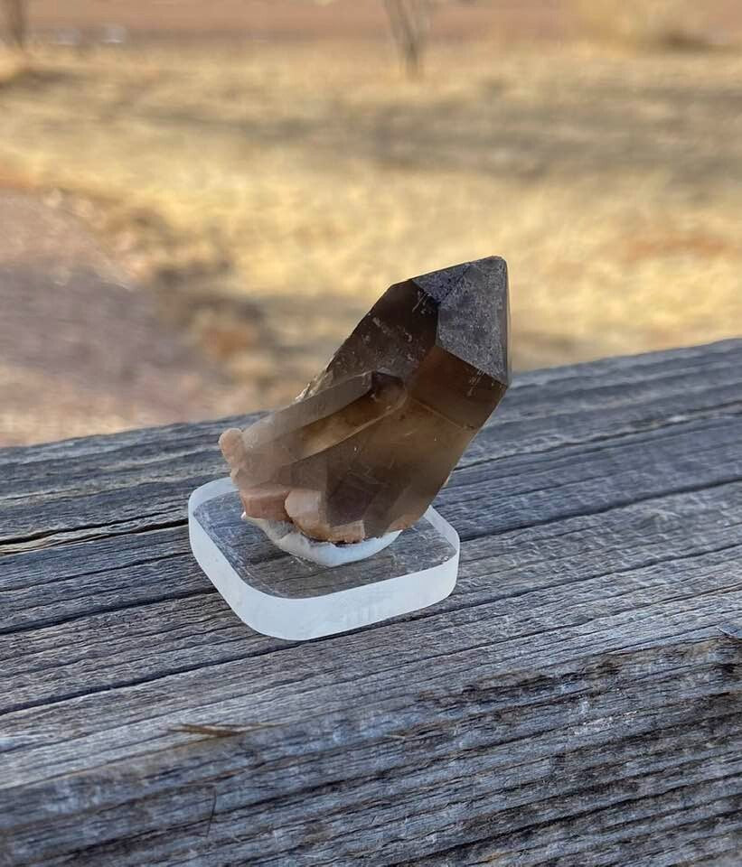 Golden Minerals Dan Knowles Black Quartz Microline Tag Lake George COLORADO