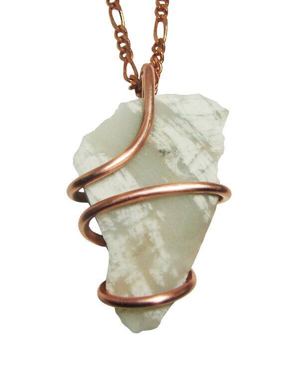 NOVACULITE PENDANT IN COPPER CUT CORDS - BE FREE AGAIN #560