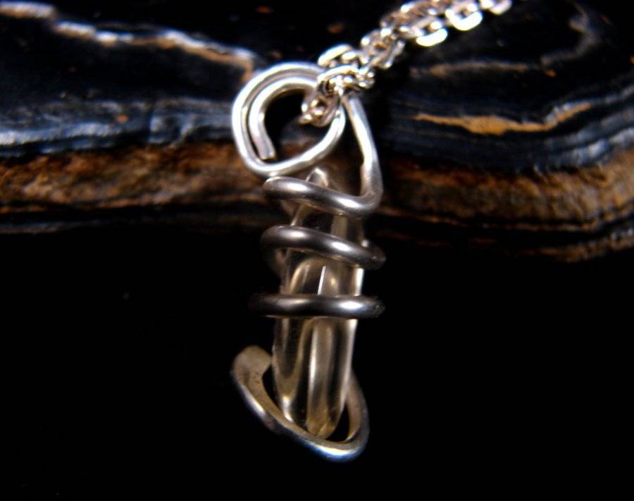Golden Labradorite Hand Forged Pendant Sterling Silver Creativity #16