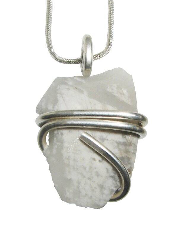 NOVACULITE PENDANT IN STERLING SILVER CUT CORDS - BE FREE AGAIN #554