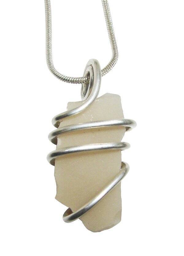 NOVACULITE PENDANT IN STERLING SILVER CUT CORDS - BE FREE AGAIN #553