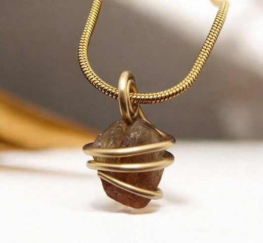 RARE AFRICAN CONGO LEMURIAN NATURAL CITRINE KUNDALINI QUARTZ WAND PENDANT #81
