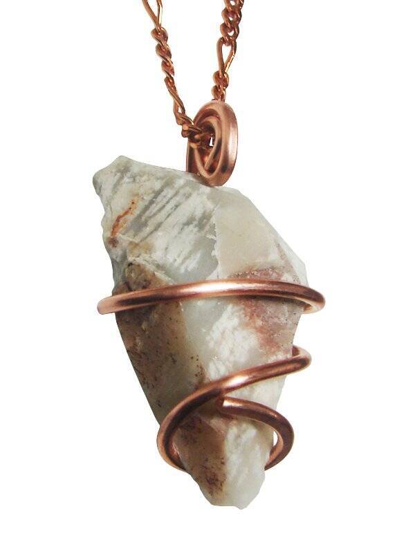 NOVACULITE PENDANT IN COPPER CUT CORDS - BE FREE AGAIN #560