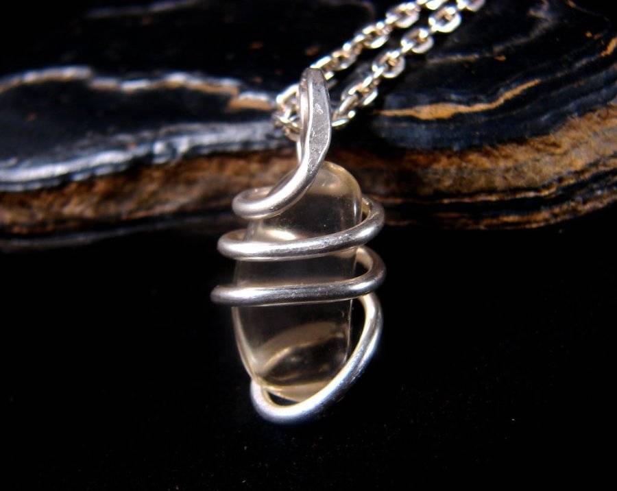Golden Labradorite Hand Forged Pendant Sterling Silver Creativity #16