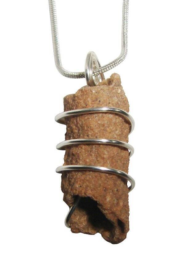 RARE UNUSUAL PRAYER PIPE LIGHTNING STRIKE SARAHA DESERT FULGURITE CRYSTAL #652