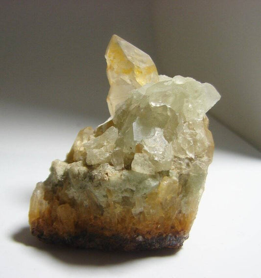 OLD COLLECTION OLD MINER GOLDEN QUARTZ GREEN FLUORITE NEW HAMPSHIRE #1