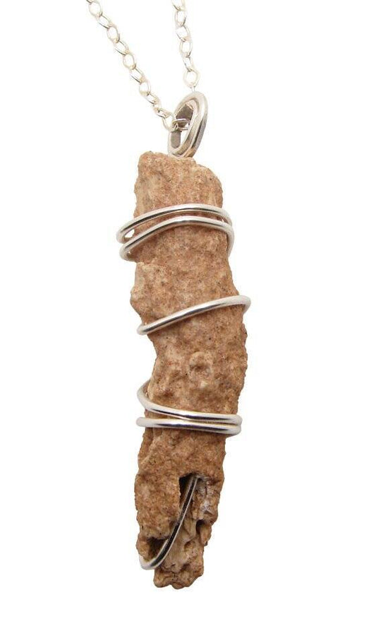 RARE UNUSUAL PRAYER PIPE LIGHTNING STRIKE SARAHA DESERT FULGURITE CRYSTAL #392