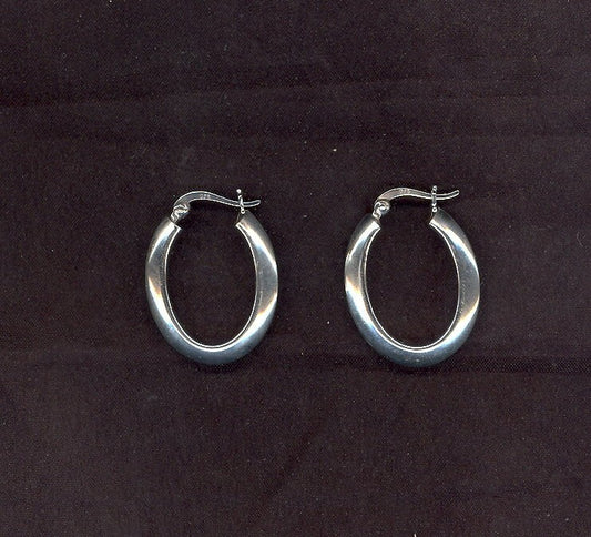 Gorgeous Happy Estate Sterling Silver Electroform Dangle Hoop Earrings