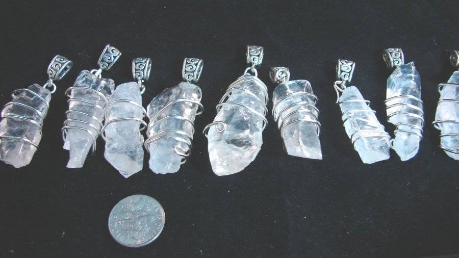 ONE GORGEOUS WHITE ICE ELESTIAL MOLDAVITE CALCITE CRYSTAL PENDANT TALISMAN