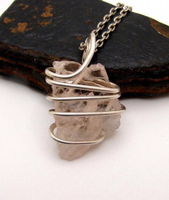RARE HIGH POTENCY PINK MORGANITE AMULET PENDANT #2