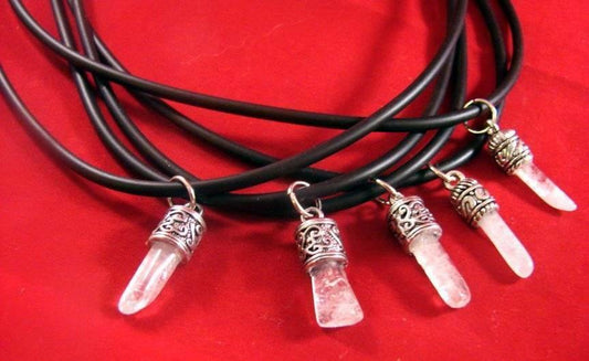 Danburite Pendants Pleiadian Starbrary Crystals in Antique Pewter - Psychic Pathways
